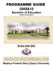 programme guide - Madhya Pradesh Bhoj Open University