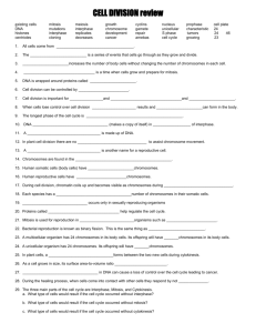 Cell division review worksheet wiki