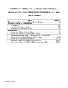 liberal arts aa degree assessment instructions