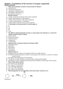 Module 1. Foundations of the structure of organic compounds