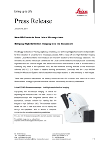Leica Microsystems Press Release