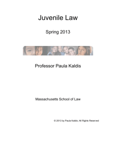 Children And The Law - Massachusetts School of Law