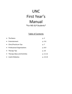 The UNC First Year's Manual