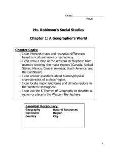 Chapter 1: A Geographer's World Packet