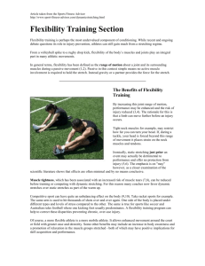 Flexibility Training Section