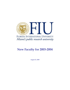 Jesse L - Academic Affairs - Florida International University