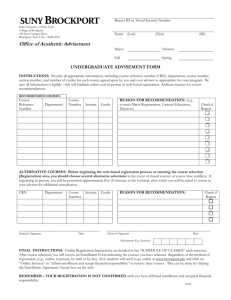 undergraduate advisement form