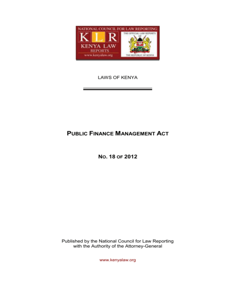 No 18 Of 2012 Kenya Law Reports