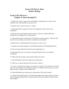 Exam 2 Q3 Review Sheet 2/8/11