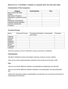 Review for Ch. 3 Test Retake– complete on a separate sheet