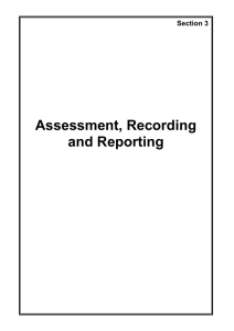 Section 2 – Assessment, Recording and Reporting
