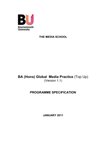 Global Media Practice - Bournemouth University