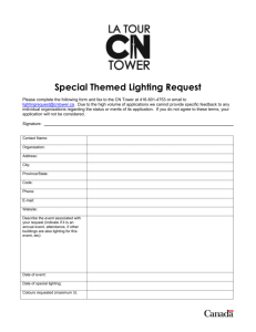 Special Themed Lighting Request Please complete the following
