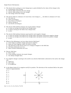 Sample Electric Field Questions