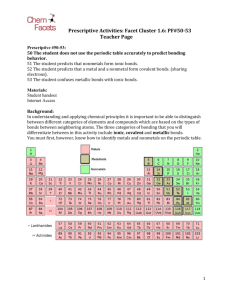 PA 50-53 Predict bonding from the periodic table