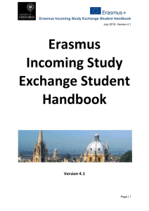 Incoming Study Exchange Student Handbook