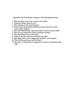 Questions: The Walt Disney Company: The Entertainment King