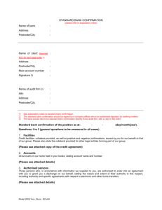 standard bank confirmation form