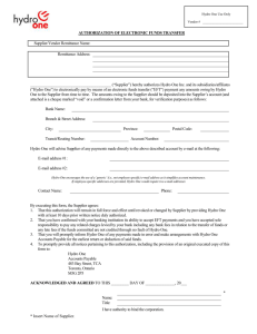 Electronic Funds Transfer Authorization Form