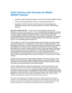 COCC Partners with mFoundry for Mobile INSIGHT Solution