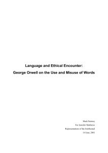 Language and Ethical Encounter: George Orwell on the Use