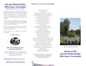 Lincoln Memorial Day Observance Association