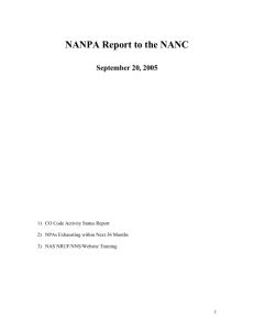 Sep05 NANPA Report - NANC