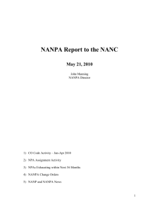 May10 NANPA Report - NANC