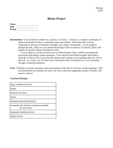 Biome Project Guidelines