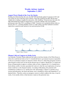 Weekly Advisor Analysis September 3, 2013 August Worst Month of