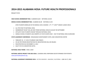HOSA Events Offered