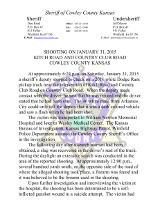 Shooting at Kitch Road and Country Club Road on January 31, 2015
