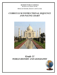 Subject: ¬World History and Geography - Grade:11