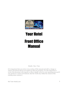 Credit Card Sales - Hotel Training We Train Hotels