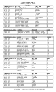 Midterm Exam Schedule