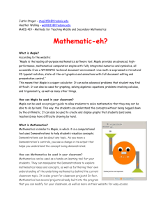 Maple—Mathematica