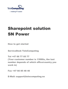 4 Access the SN Power Sharepoint server