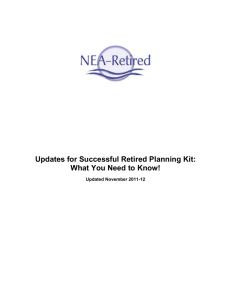 Updates for Successful Retired Planning Kit: What You Need