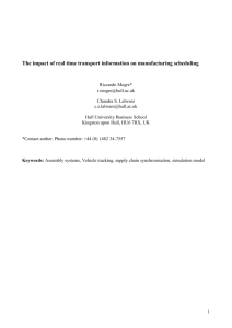 The Impact of Real Time Transport Information on Manufacturing