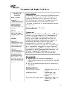 Effects of the Silk Road – Grade Seven Pre