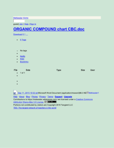 MsKessler - ORGANIC COMPOUND chart CBC