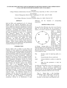 An Exploratory Identification Of Differences Between Deming's Pdsa