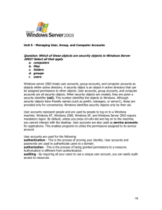 Windows Server 2003 Administration MCSA/MCSE 70