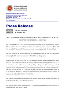 Press Release - Central Bank of Sri Lanka