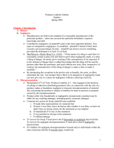 Carter's Products Liability Outline