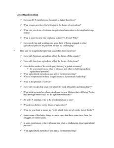 Creed Questions from the National FFA Question Bank