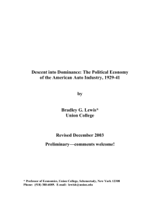 Descent into Dominance: The Political Economy of the American