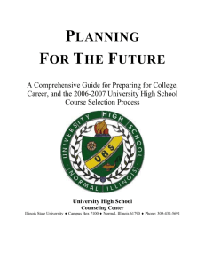 planning - University High School