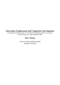 Innovation, Employment and Competence Development