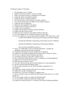 AP Biology Chapter 23 Worksheet Section A